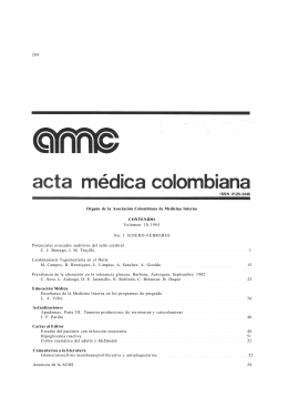 268 Organo de la Asociación Colombiana de Medicina Interna