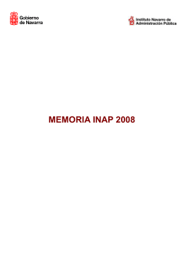 Memoria INAP 2008 - Gobierno de Navarra