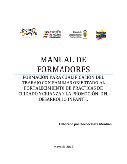 MANUAL DE FORMADORES - Fundación FES Social