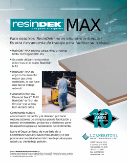 ResinDek® MAX folleto