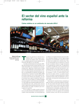 El sector del vino español ante la reforma. Calma relativa en