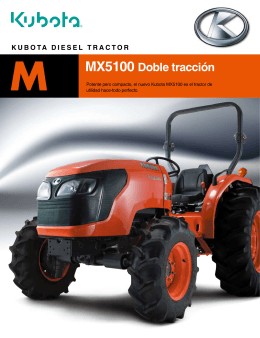 KUBOTA DIESEL TRACTOR M MX5100 Doble tracción