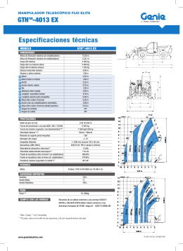 GTHTM-4013 EX Especificaciones técnicas
