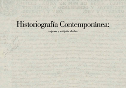 Historiografía Contemporénea. - Taller de Comunicación Mujer