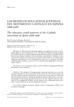 Los modelos educativos juveniles del movimiento católico en España