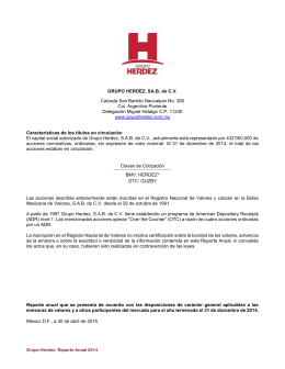 Grupo Herdez Reporte Anual 2014 BMV