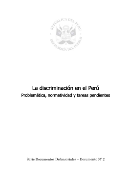 La discriminación en el Perú
