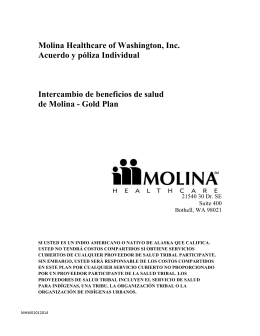 2014 Cover Molina Healthcare of Washington Gold Plan_ESA.docx