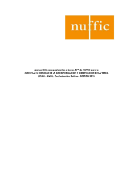 Manual SOL para postulantes a becas NFP de NUFFIC para la