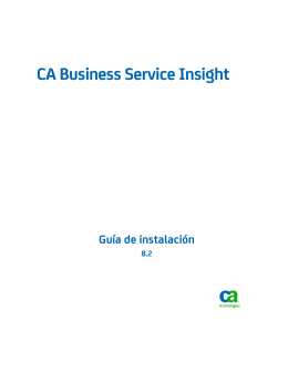Guía de instalación de CA Business Service Insight