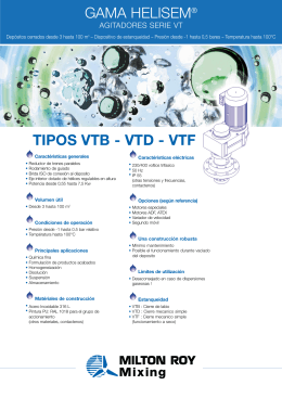 GAMA HELISEM® TIPOS VTB - VTD - VTF