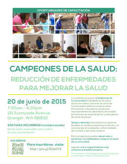 CAMPEONES DE LA SALUD: - Migrant Clinicians Network