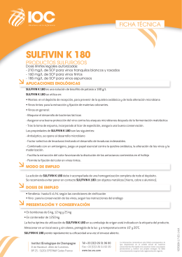 FT SULFIVIN K 180 (ES) - Institut Oenologique de Champagne