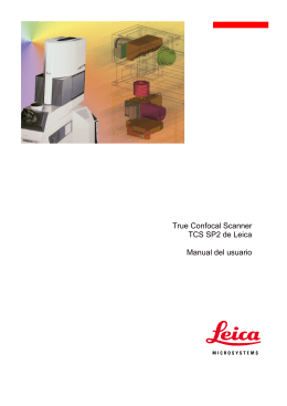 True Confocal Scanner TCS SP2 de Leica Manual del usuario