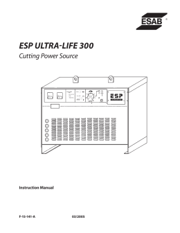 ESP ULTRA-LIFE 300 - ESAB Welding & Cutting Products