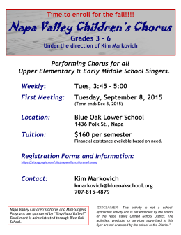 Napa Valley Children`s Chorus