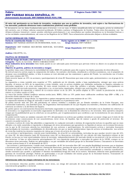 Folleto Informativo - BNP Paribas Wealth Management España