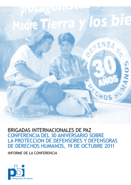 brigadas internacionales de paz conferencia del 30 aniversario