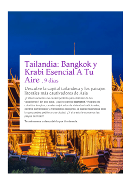 Tailandia: Bangkok y Krabi esencial