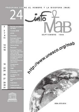 Info MAB: Programa sobre el Hombre y la - unesdoc