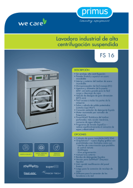 Lavadora industrial de alta centrifugación suspendida