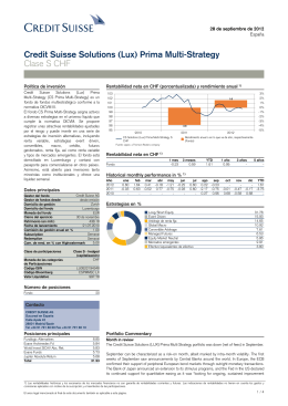 Credit Suisse Solutions (Lux) Prima Multi-Strategy