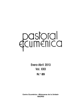 Enero-Abril 2013 Vol. XXX No 89 - Centro Ecuménico Misioneras de