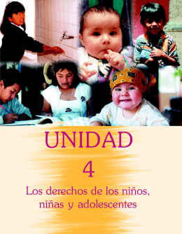 Unidad 4. Los derechos de los niños, niñas y adolescentes