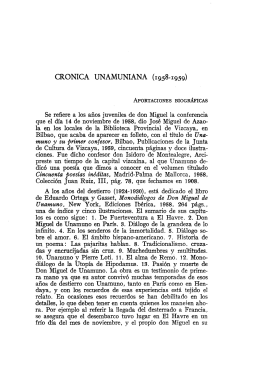 Crónica unamuniana (1958