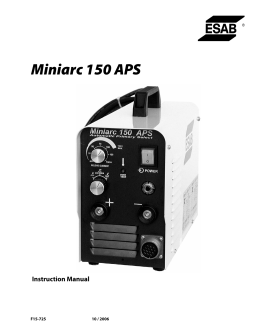 Miniarc 150 APS - ESAB Welding & Cutting Products