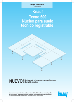 Tecno 600 - Nucleo para suelo técnico registrable.indd