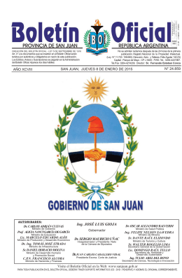 08/01/2015 - Gobierno de la Provincia de San Juan