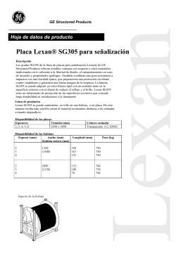 Placa Lexan® SG305 para señalización