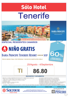 zj107cx BP Tenerife Resort 60% 25ago - 4sep.FH9
