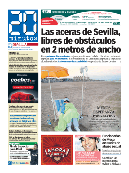 Las aceras de Sevilla, libres de obstáculos en 2 metros de ancho