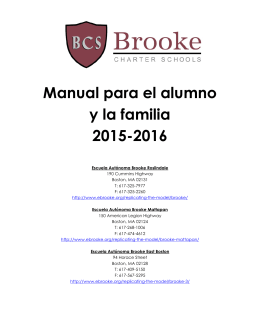 Manual para el alumno y la familia 2015-2016