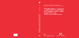 TRADUCCIÓN Y CENSURA EN ESPAÑA (1939-1985