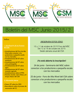 Boletin del MSC Junio 2015:2