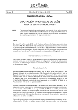 Edicto - Diputación Provincial de Jaén