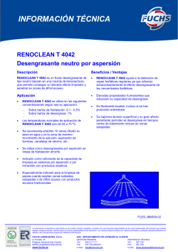 RENOCLEAN T 4042 - Fuchs Lubricantes