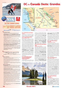 OC-14 Canadá Oeste: Grandes Parques Nacionales +