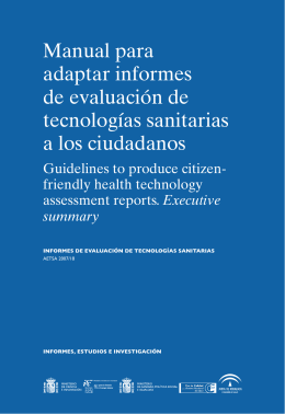 Manual para adaptar informes de evaluación de tecnologías