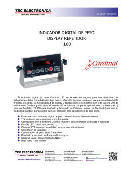 INDICADOR DIGITAL DE PESO DISPLAY REPETIDOR 180