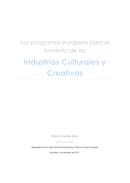 Industrias Culturales y Creativas - Ministerio de Educación, Cultura