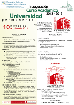 Curso Académico - Universidad de Alicante