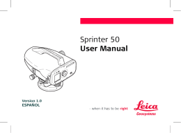 Sprinter 50 User Manual