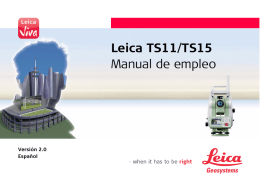 Leica TS11/TS15 Manual de empleo