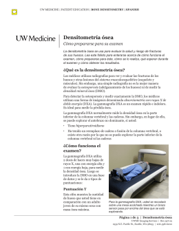 Densitometría ósea - UWMC Health On-Line