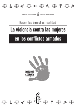 en los conflictos armados La violencia contra las mujeres