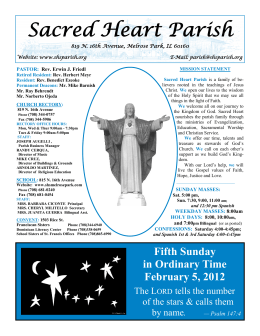 February 5, 2012 - Sacred Heart Parish